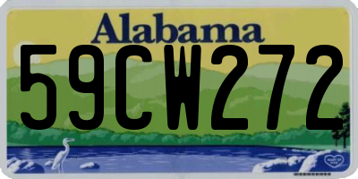 AL license plate 59CW272
