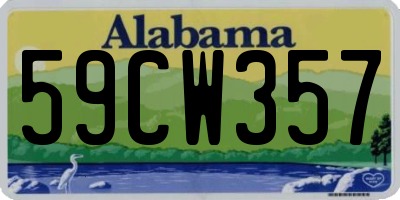 AL license plate 59CW357