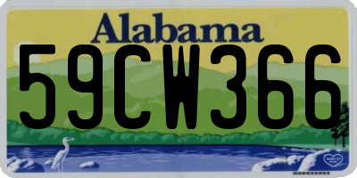 AL license plate 59CW366