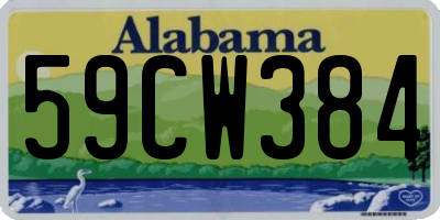 AL license plate 59CW384