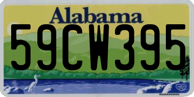 AL license plate 59CW395