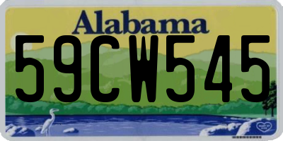 AL license plate 59CW545