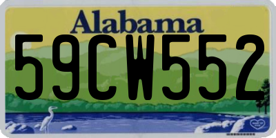 AL license plate 59CW552
