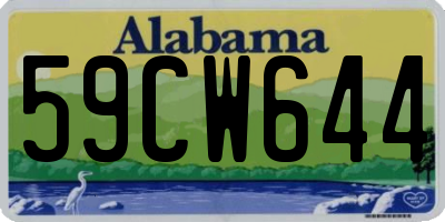 AL license plate 59CW644