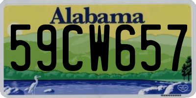 AL license plate 59CW657
