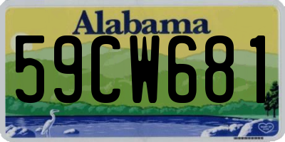 AL license plate 59CW681