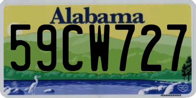 AL license plate 59CW727