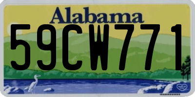 AL license plate 59CW771