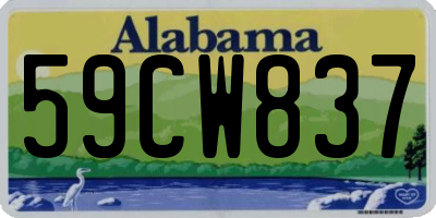 AL license plate 59CW837