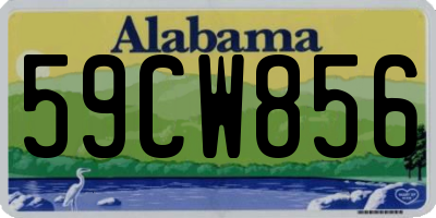 AL license plate 59CW856