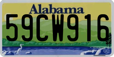 AL license plate 59CW916