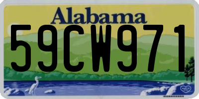 AL license plate 59CW971