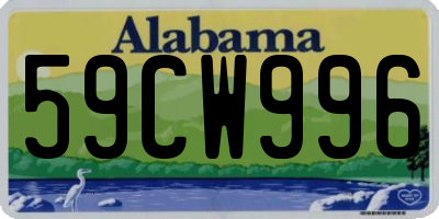 AL license plate 59CW996