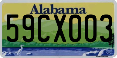 AL license plate 59CX003