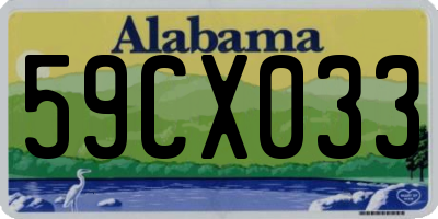 AL license plate 59CX033