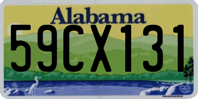 AL license plate 59CX131