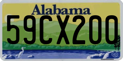 AL license plate 59CX200