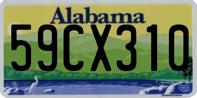 AL license plate 59CX310