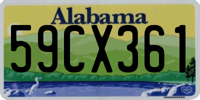AL license plate 59CX361