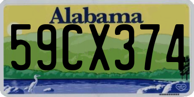 AL license plate 59CX374