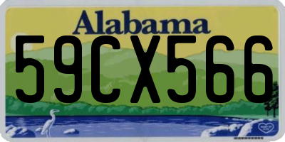 AL license plate 59CX566