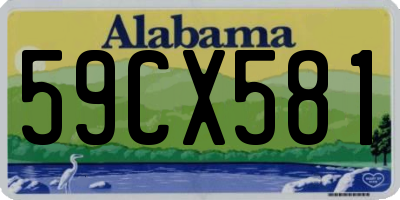 AL license plate 59CX581