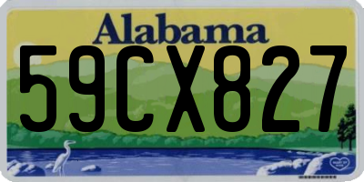 AL license plate 59CX827