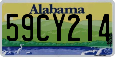 AL license plate 59CY214