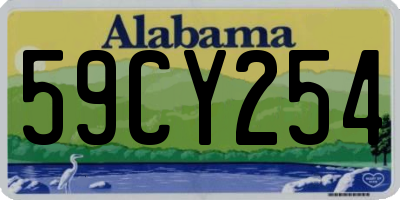 AL license plate 59CY254