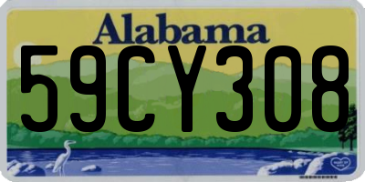 AL license plate 59CY308