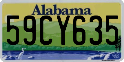 AL license plate 59CY635