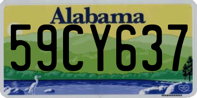 AL license plate 59CY637