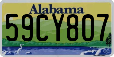 AL license plate 59CY807
