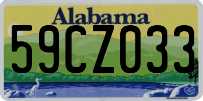 AL license plate 59CZ033