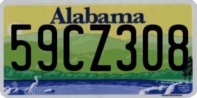 AL license plate 59CZ308