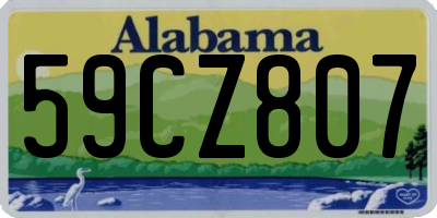 AL license plate 59CZ807