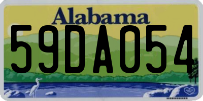AL license plate 59DA054