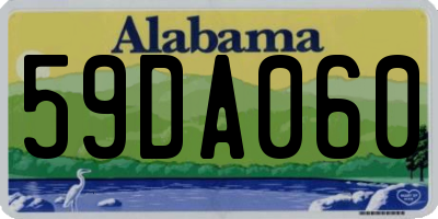 AL license plate 59DA060
