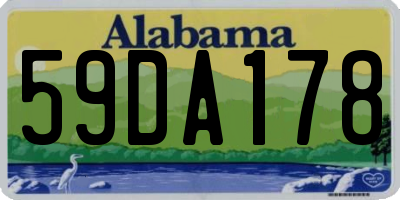 AL license plate 59DA178