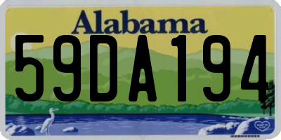 AL license plate 59DA194