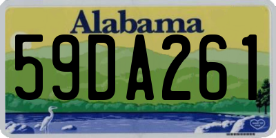 AL license plate 59DA261