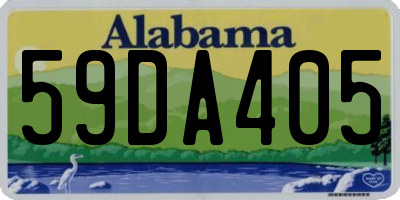AL license plate 59DA405