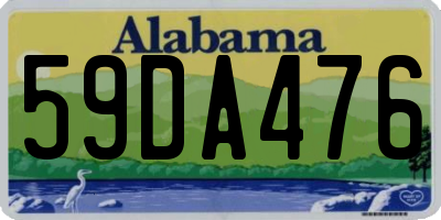 AL license plate 59DA476