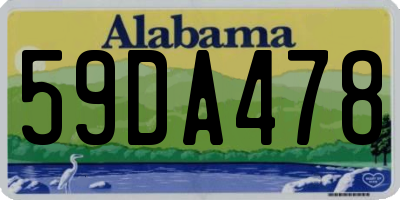 AL license plate 59DA478