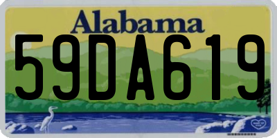 AL license plate 59DA619