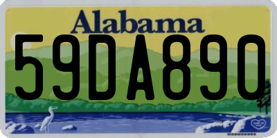 AL license plate 59DA890