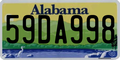 AL license plate 59DA998