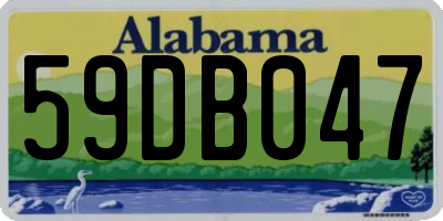 AL license plate 59DB047