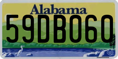 AL license plate 59DB060