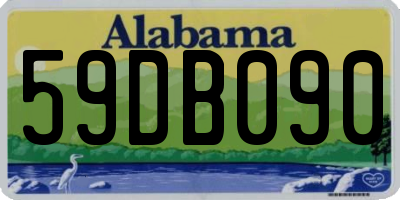 AL license plate 59DB090